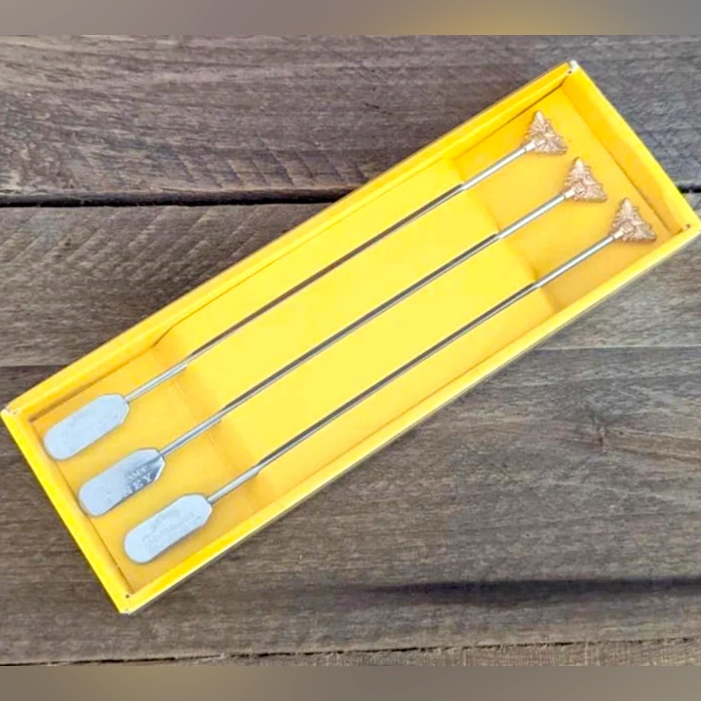 Jack Daniels Honey Cocktail Stir Swizzle Sticks Set of 3 limited edition